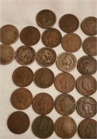 Indian Head Pennies (22) & Flying Eagle Pennies-2