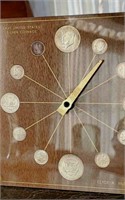Numatic clock with silver 1964 coins in face