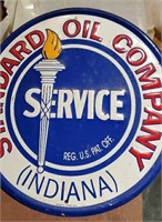 Standard Oil Company Service of Indiana metal sign