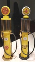 Gas pump banks, Shell and Pennzoil, 12" tall