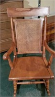 Tell City rocking chair, woven back, Andover
