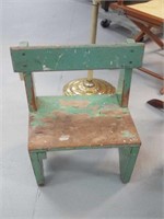 Green wood chair