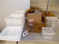Lot of Cambro Deli Pans and Lids