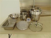 Lot of Various Stainless Cooking Pots and Pans