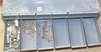 18 drawer metal parts cabinet with assorted