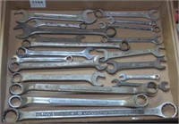 assorted SAE wrenches from 5/16" to 1 1/8"