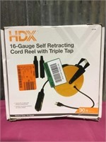 HDX 12Gauge Self Retracting Cord Reel with triple