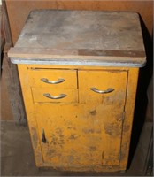3 drawer 1 door metal base cabinet with asstd.