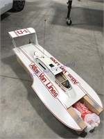 White boat, 40" long, w/ stand