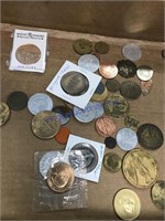 Coins--assorted tokens