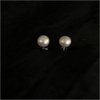 Pair Freshwater Pearl Post Earrings