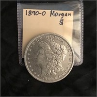 2 Morgan Silver Dollars 1889 O, 1890 O