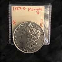 Morgan Silver Dollar 1887 0 -In Fire