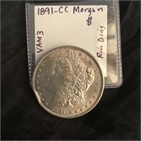 Morgan Silver Dollar 1891 CC Carson City