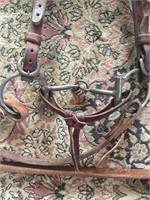 Western Rounded D-ring Snaffle Bit w/ Bridle