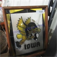 Iowa stain glass picture, 12 x 15