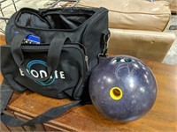 Ebonite RipTide Pro Reactive Bowling Ball in Case