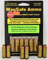 Lot of 12 Rounds of .45 Win Mag Magsafe Ammo