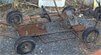 go-kart chassis & engine, working cond. unknown