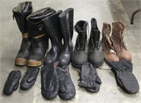 4 pair boots & 4 pair mittens, boot sizes left to