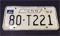 1962 License plate