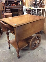 Wooden tea cart