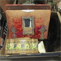 Photo album, wooden box