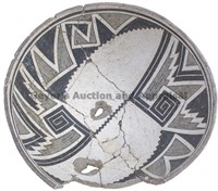 Bisected Half-Banded Center Mimbres Classic Bowl