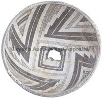 Offset Quartered Geometric Mimbres Classic Bowl