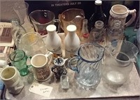 old pitchers & bottles Schlitz Double Cola milk