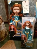 Disney Pixar Brave Merida 2 dolls orig boxes