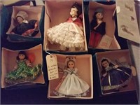 6 Madame Alexander dolls in orig boxes