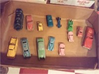 14 old toy vehicles Tootsietoy Midgetoy etc