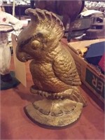 HUBLEY 1920s cockatoo parrott cast iron doorstop