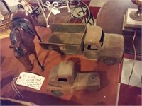 Buddy L 1950s pressed steel Army truck + more