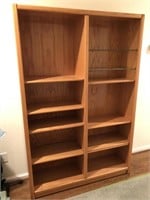 Double Shelving Unit with Glass Shelves