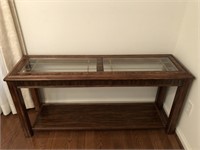 Sofa Table with Glass Inserts