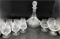 Crystal Brandy Snifters & Decanter