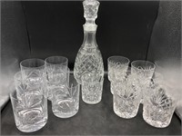 Leaded Crystal High Ball Glasses and Decanter