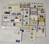 Used European Stamps On Envelopes Lot