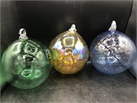 3 Hand Blown Glass Globes from Dollywood