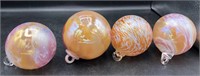 4 Hand Blown Glass Ornaments from Dollywood