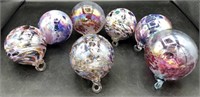 7 Hand Blown Glass Ornaments from Dollywood