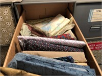 Six Large Banker's Boxes of Material/Fabric