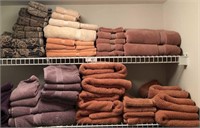 Large collection of towels and hand towels