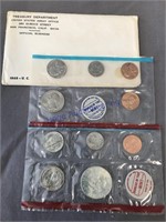1968 P&D mint set, 40% silver, 10 coins