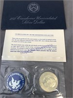 1973 Eisenhower uncirculated silver dollar, 40%