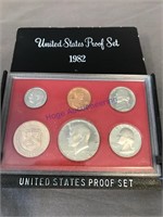1982S US proof set, 5 coins