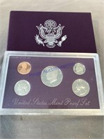 1990S US proof set, 5 coins