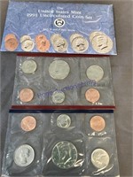 1991 P&D US mint set, 10 coins